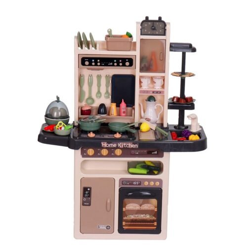 65Pcs Multi-style Colorful Kitchen Cooking Tableware Play Set Educational Toy with Steam Sound & Light Effect for Kids Gift - Toys Ace