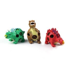 Dark Khaki 1PC TPR Squishy Dinosaur Jurassic Dinosaurs Squeeze Toy Gift Collection Stress Reliever