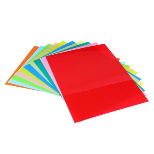 Red 10Pcs A4 Size Multicolor Shrinks Film Plastic Sheet DIY Resin Decorating Unprintable Films Toys Craft Material