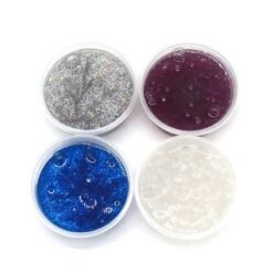 Dark Slate Gray 4PCS Kiibru Slime DIY Glitter Shiny Crystal Clay Rubber Mud Plasticine Toy Gift Stress Reliever