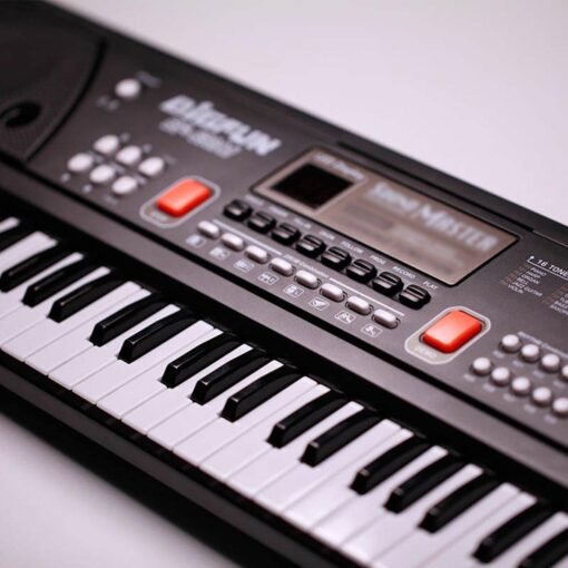 Dark Gray 61 Keys Mini Electronic Keyboard Piano Set Microphone Sing Gift for Kids Child