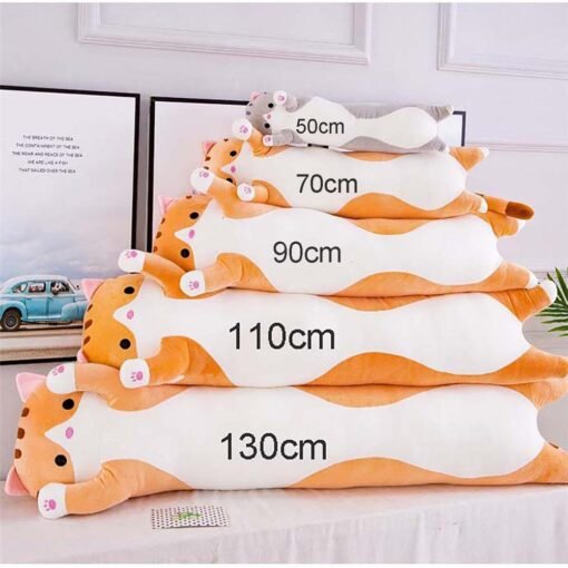 110/130cm Cute Plush Cat Doll Soft Stuffed Pillow Doll Toy for Kids - Toys Ace