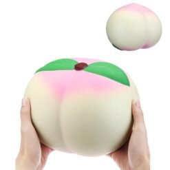Medium Aquamarine 25*23CM Huge Squishy Dark Luminous Peach Super Slow Rising Fruit Toy With Original Packing