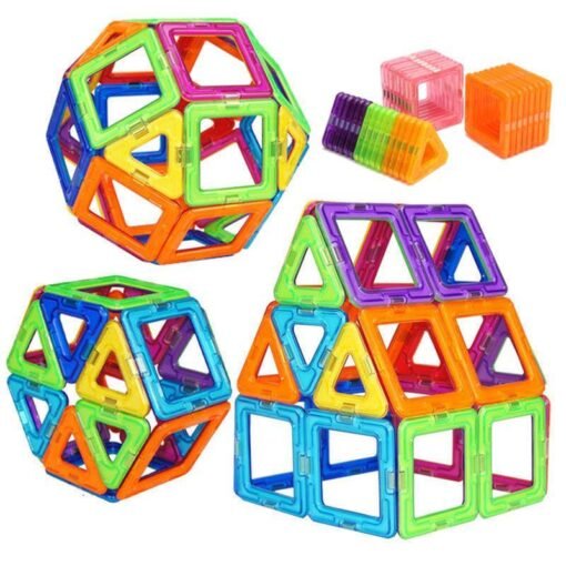 Dark Orange 32PCS Magnetic Blocks Magnet Tiles Kit Building Play Toy Boys Girls Kids Gift