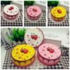 2pcs Squishy Jumbo Mousse Cheesecake 14cm Slow Rising Cake Collection Gift Decor Toy (Yellow) - Toys Ace