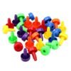 Orange Red 30PCS Peg Board Set Montessori Occupational Fine Motor Toy for Toddlers Pegboard