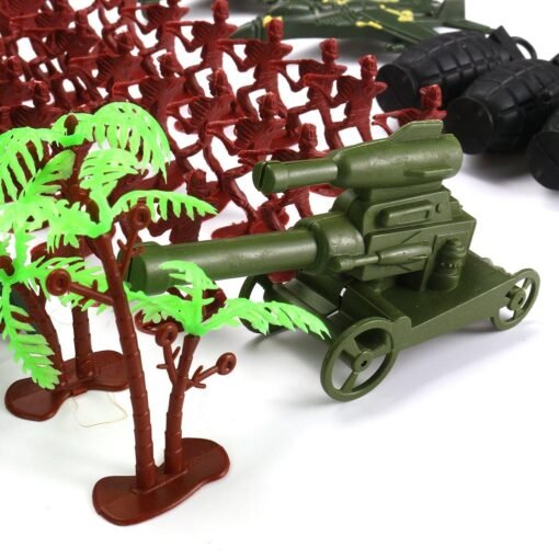 Dark Olive Green 300Pcs Soldier Military Plane T ank Model Movable Joints Toys Boys Kids Gift