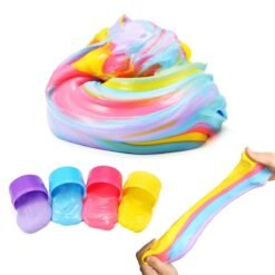 Gold 4PCS Colorful Mud Non Toxic Puff Slime DIY Environmental Toy