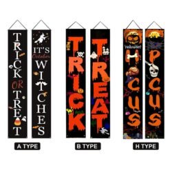Orange Red 2pcs Halloween Couplets 3 Styles for Halloween Decoration