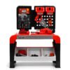 Orange Red 46/64 Pcs 2 Tiers Simulation Work Bench Repair Tools Early Educational Puzzle Toy with 2 Upper Storage Boxes for Kids Gift