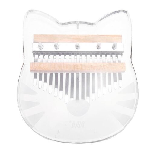 Gray 17 Keys Acrylic Crystal Kalimbas Thumb Piano With Bag Hammer And Music Book Perfect For Music Lover Beginners Children