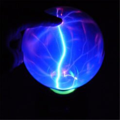 Blue 5 Inch Music Plasma Ball Sphere Light Crystal Light Magic Desk Lamp Novelty Bule Light Home Decor