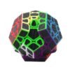 Lime Green 5Pcs Per Box Carbon Fibre Magic Cube Pyraminx Dodecahedron Axis Cube 2x2 And 3x3 Cube Speed Puzzle