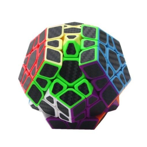 Lime Green 5Pcs Per Box Carbon Fibre Magic Cube Pyraminx Dodecahedron Axis Cube 2x2 And 3x3 Cube Speed Puzzle