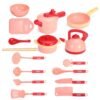 Firebrick 16Pcs Simulation Kitchen Cooking Play Role playing Set Toys Practical Skills for Children Gift