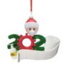Dark Slate Gray 2020 Christmas Figurine Ornaments Xmas Tree Santa Claus Snowman Pendants Thanksgiving for Gift Home Decorations