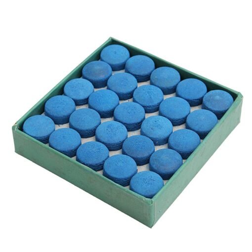 Steel Blue 50Pcs Glue-on Pool Billiards Leather Blue Cue Tips Box Game Sport 9mm 10mm 13mm