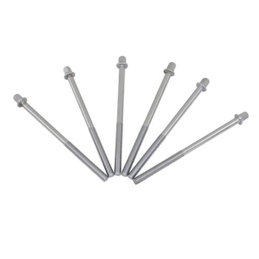 Dark Gray 6 Pcs Metal Drum Tension Rods Drum Bolts Musical Percussion Instrument Parts
