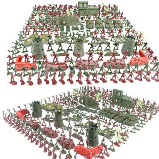 Seashell 290PCS 4cm Military Model Toys Simulated Army Base for Children Toys