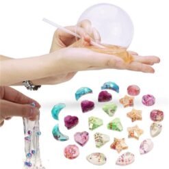 Tan 24Pcs Clear Pearl Crystal Mud Slime Plasticine Jelly Clay DIY Relief Stress Toys