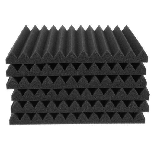 Dark Slate Gray 12PCS 1.2X12X12" Acoustic Soundproof Foam Wedge Studio Soundproofing Wall Panels Tiles