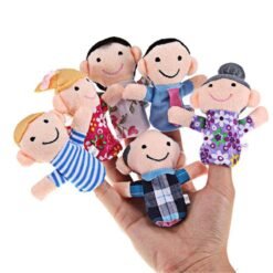6 pcs/lot Stuffed Plush Toy Family Finger Puppets Set Boys Girls Educational Hand Toy Bedtime Story - Toys Ace