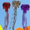 Sky Blue 4M Large Animal Kite Octopus Frameless Soft Parafoil Kites For Kids