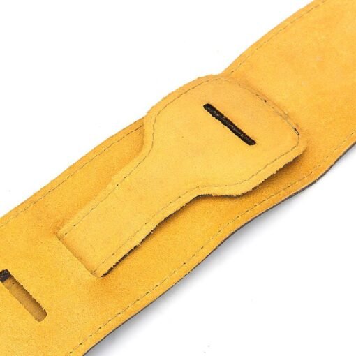 Sandy Brown 160CM Adjustable Soft Cowhide Genuine Leather Strap For Acoustic Electric Guitar Bass