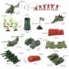 Brown 270Pcs Military Soldiers Toy Kit Army Men Figures & Accessories Model For Sand Box