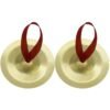 Dark Khaki 2Pcs Orff Small Musical Instrument Copper Finger Cymbals Drum Cymbal Percussion Instruments