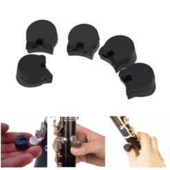 Dark Slate Gray 5pcs Practical Rubber clarinet Finger Cushions Black