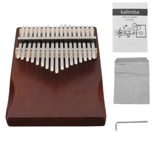 Dark Olive Green 17 Key Kalimba Spruce Wood Thumb Piano Finger Musical Beginner Instrument Gift