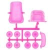 Hot Pink 118 Pcs Plastic Radom Doll Clothes Hanging Skirt and Other Accessories Toy Set for Doll Gift