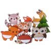 Chocolate 7/8Pcs Woodland Animal Honeycomb Center 3D Table Party Themed Decorations