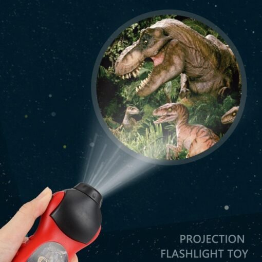 Dim Gray 24 Dinosaur Patterns Flashlight Projector Lamp Educational Puzzle Toy Kids Children Christmas Gift
