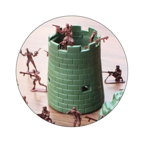 Dim Gray 100PCS 3CM Army Combat Men Kid Toy Soldiers Military Plastic Figurine Action Figure