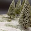 Dark Olive Green 12cm Mini Scenery Christamas Tree Model Snow Scene Scenario Train Sand Table Decorations