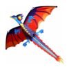 Orange Red 55 Inches Cute Classical Dragon Kite 140cm x 120cm Single Line Kite With Tail