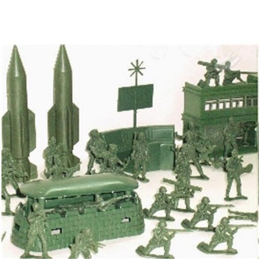 Dark Olive Green 56PCS 5CM  Military Soldiers Set Kit Figures Accessories Model For Kids Children Christmas Gift Toys