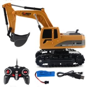 Sienna 1027 2.4G 6 Channel 1/24 RC Excavator Toy Engineering Car Alloy And plastic RTR For Kids With Light