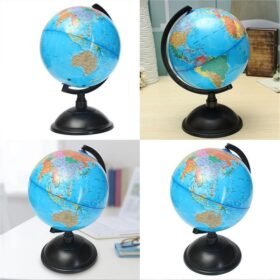 Wheat 20cm Blue Ocean World Globe Map With Swivel Stand Geography Educational Toy Gift