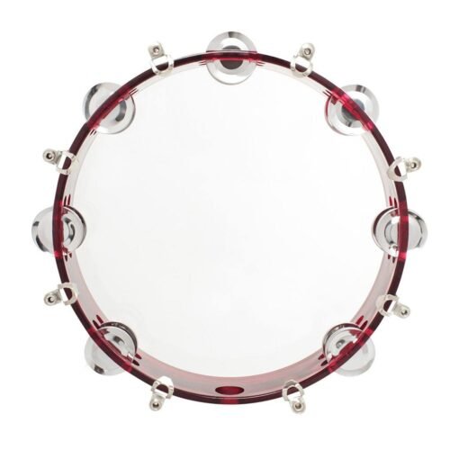 Rosy Brown 10 Inch J93 ABS Self-adjusting Hand Tambourine Orff Instruments for Children