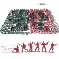 Dark Slate Gray 270Pcs Military Soldiers Toy Kit Army Men Figures & Accessories Model For Sand Box
