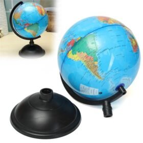 Medium Turquoise 20cm Blue Ocean World Globe Map With Swivel Stand Geography Educational Toy Gift
