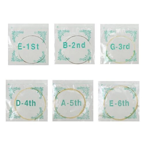Gray 6 PCS Brass Acoustic Guitar String for Guitar Players