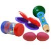 Firebrick 4-piece Set Orff Musical Instruments Sand Eggs/Rain Ring/Small Horn/Plastic Castanets for Children