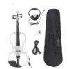 Dark Slate Gray 4/4 Electric Violin Full Size Basswood with Connecting Line Earphone & Case for Beginners