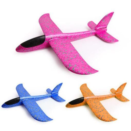 Hot Pink 35cm Upgrade EPP Plane Hand Launch Throwing Rubber Band 2 in 1 Aircraft Model Foam Children Parachute Toy