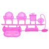Violet 118 Pcs Plastic Radom Doll Clothes Hanging Skirt and Other Accessories Toy Set for Doll Gift