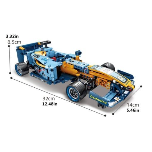 Goldenrod 511Pcs 1:15 KY1017 Mechanical Engineering Car Small Particles DIY Assembled Building Blocks Pull Back Racing Car Model Toy for Kids Brithday Gift